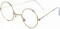 4E's Novelty Gold Round Fake Costume Glasses, Old Man Glasses, Grany Glasses, 100th Day of School Costume Dress Up Old Lady Glasses Accessories for Kids Girls & Boys